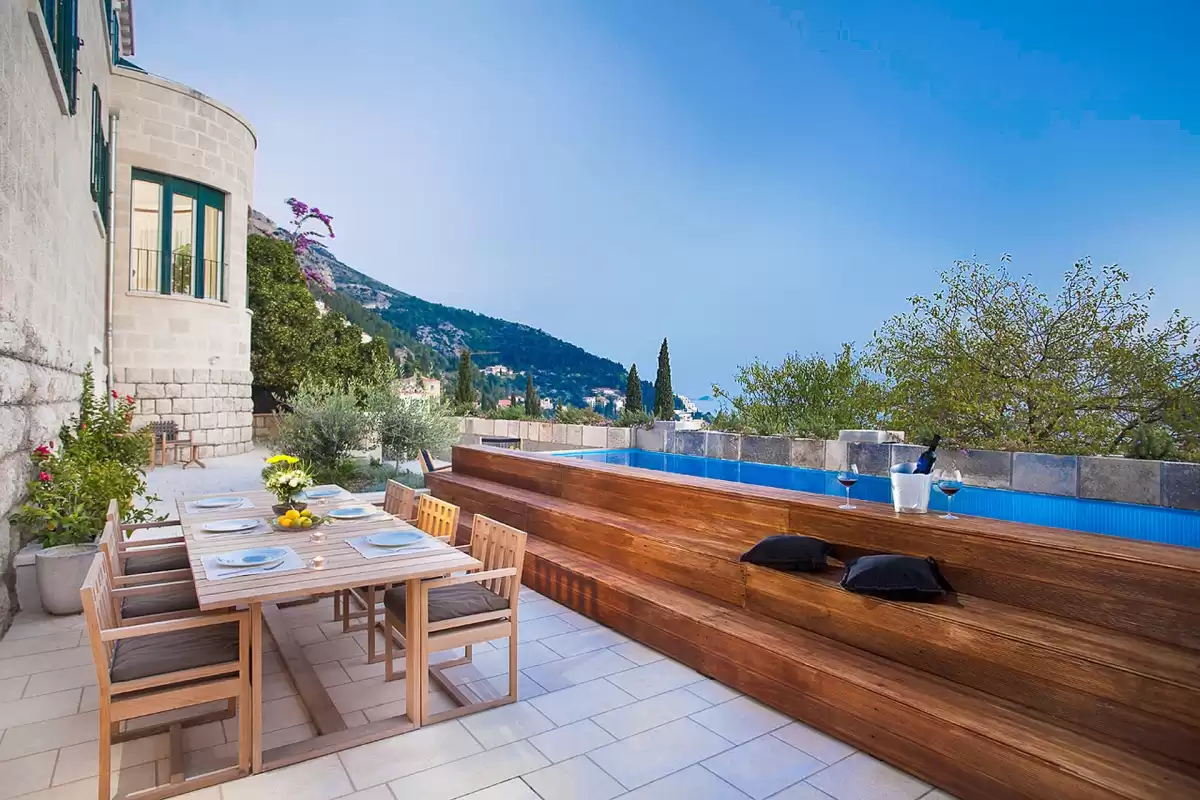 This Villa in Dubrovnik is one of the Villas in Croatia with pool for large groups. Here you can book a perfect, luxury holiday near the beach.  It is wearth to travel to this location. This Villa offers you sleeps near town, best views on your holidays. Also on Brac island and in dubrovnik region, hvar town. These are the croatian villas.