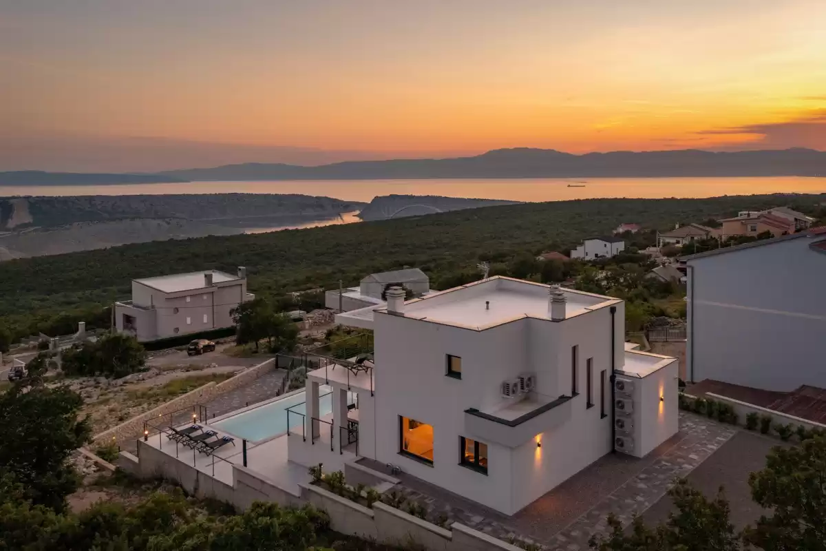 Villa Visum with a sea view in Rijeka, Kvarner, Croatia