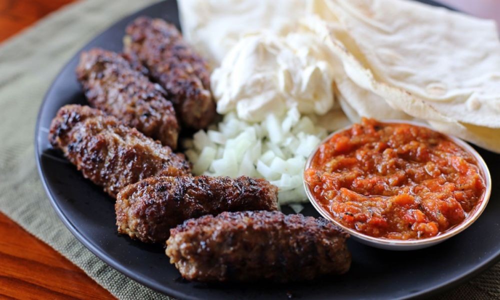 Ćevapi  a typical meat dish 