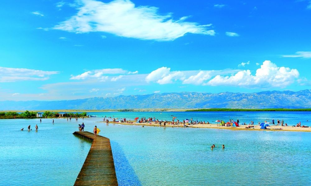 Kraljičina plaža u Ninu - Der königliche Strand, eines der schönsten Strände. Zaton Holiday Resort befindet sich in der Nähe.