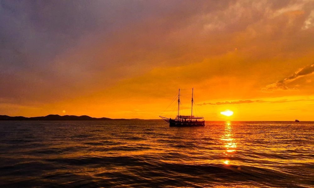 Sunset on a Boat in Zadar - Adriatic Luxury Villas