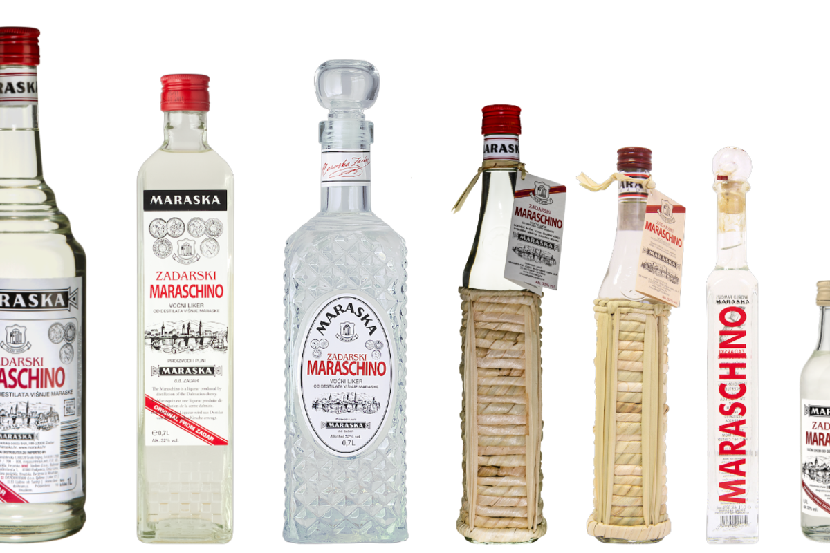 Maraschino bottles