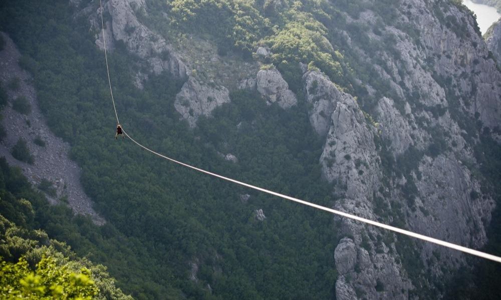 Zip Line with safe Guides over the Canyon of Cetina in Omis in Croatia - Adriatic Luxury Villas